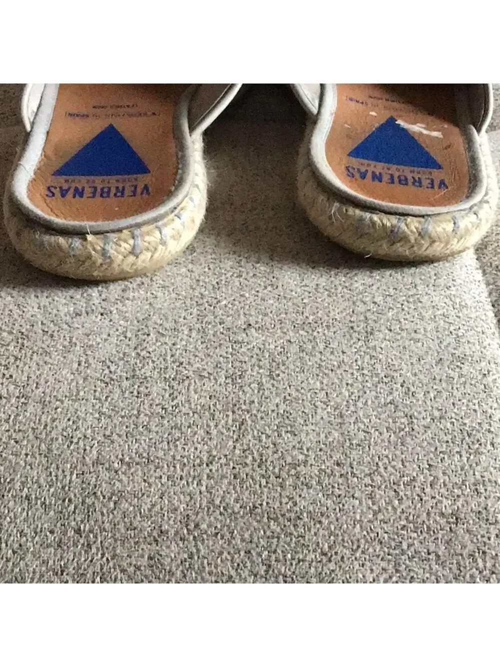 Verbenas Beige Suede Espadrille Slide Sandals Made in Spain Sz 38